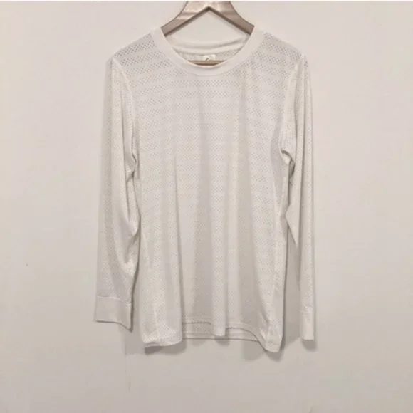 Zyia Active White Perforated Chill Long Sleeve Top S - Picture 4 of 14